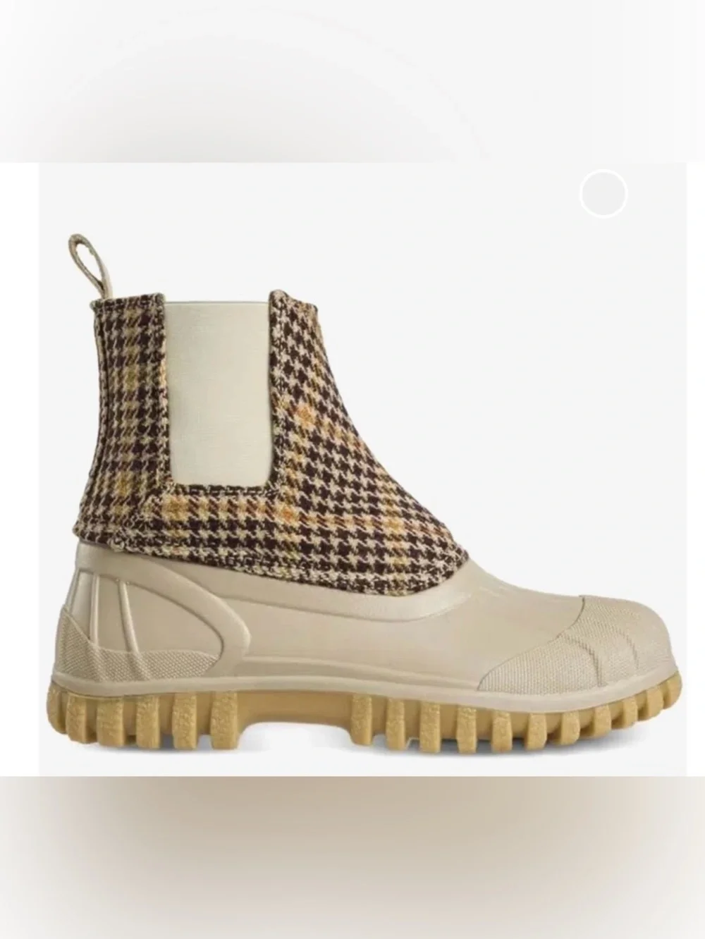 Diemme Balbi Houndstooth Chelsea Boots Lug Sole Italian Designer Duck Boot 38 7 - Picture 1 of 6